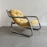Vintage yellow Bauhaus armchair