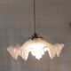 Pleated glass lampshade - mid 20th century