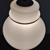 Hanging lamp of the 70s in white opaline