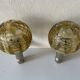 Rare pair of blown glass and chrome wall lights by Doria, 1960s, Germany.