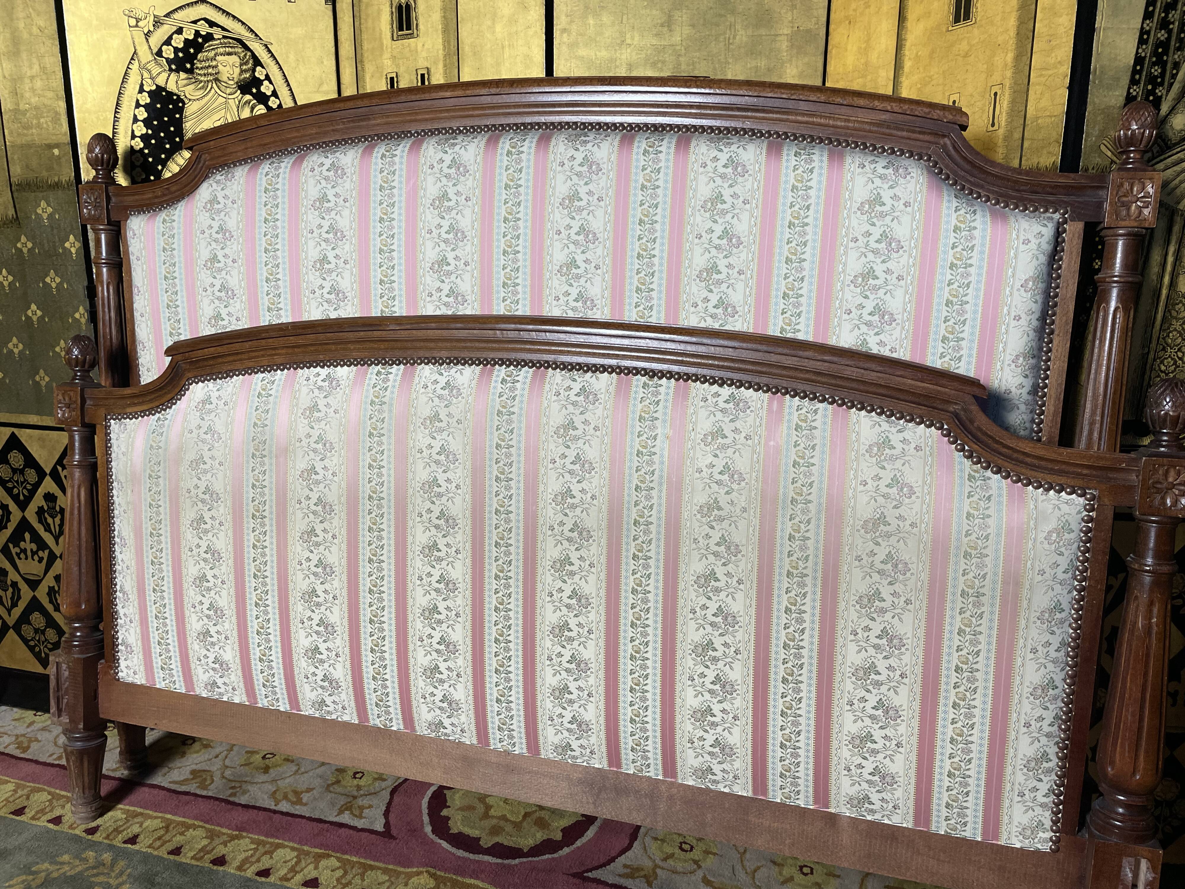 Louis XVI style upholstered bed
