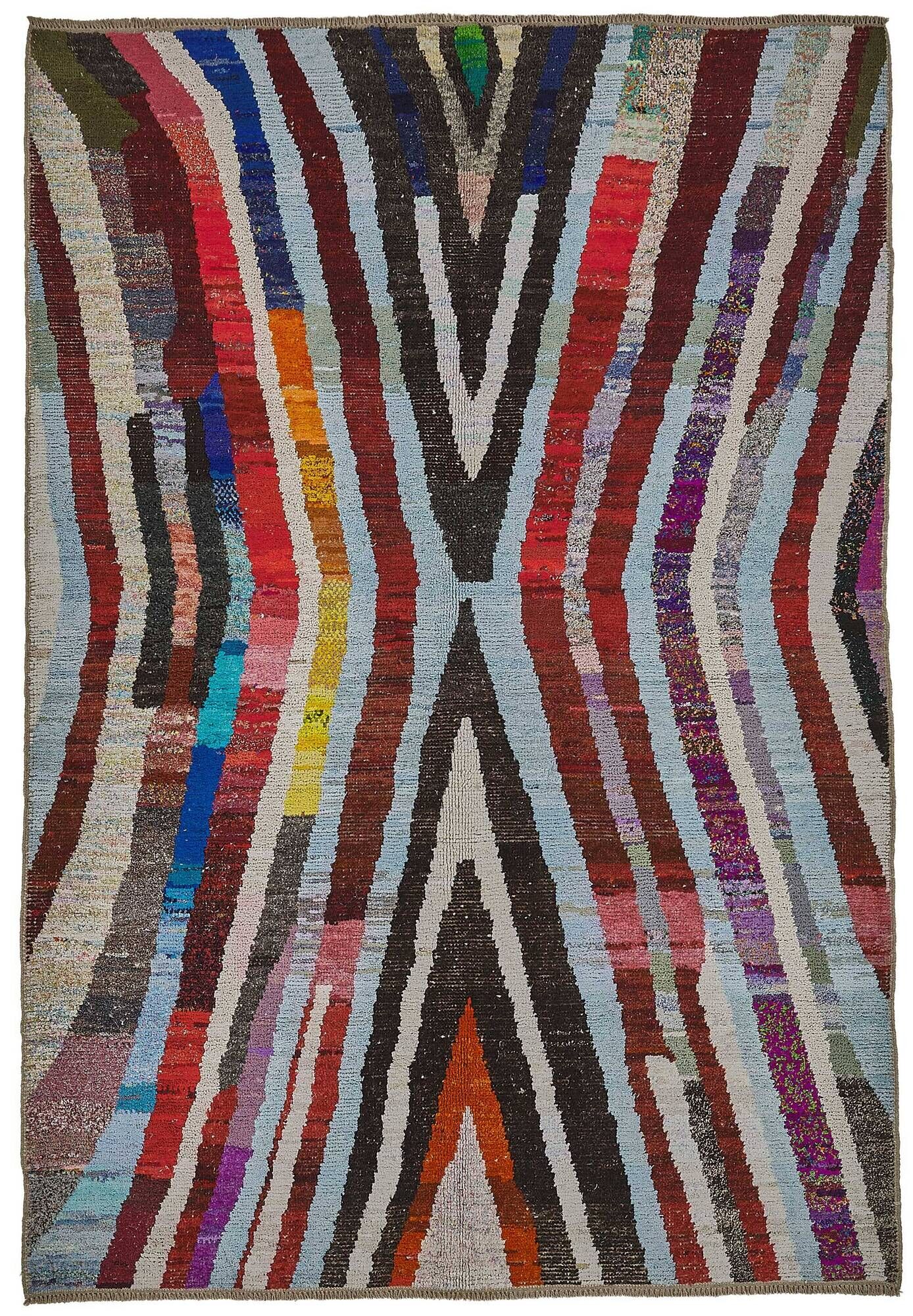 Handwoven Turkish Recycled Boho Rug 200 cm x 296 cm