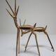 Four vintage brass antelope gazelles
