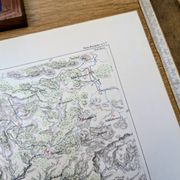 Dresden and Saxon Switzerland, original map printed in 1879.