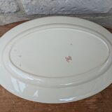 Old oval serving dish, Amiral Creil and Montereau Terre de Fer model