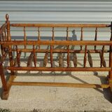 Solid walnut baby cot