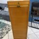 1960s office filing cabinet with curtains