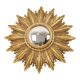 Gold Leaf Sunburst Mirror (Resin, 56cm)
