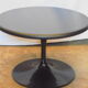 Coffee table round double-sided tray and tulip foot 70s