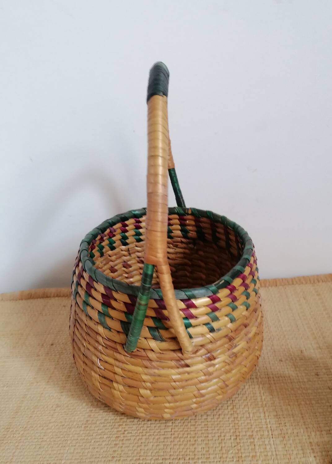 Children's woven straw basket