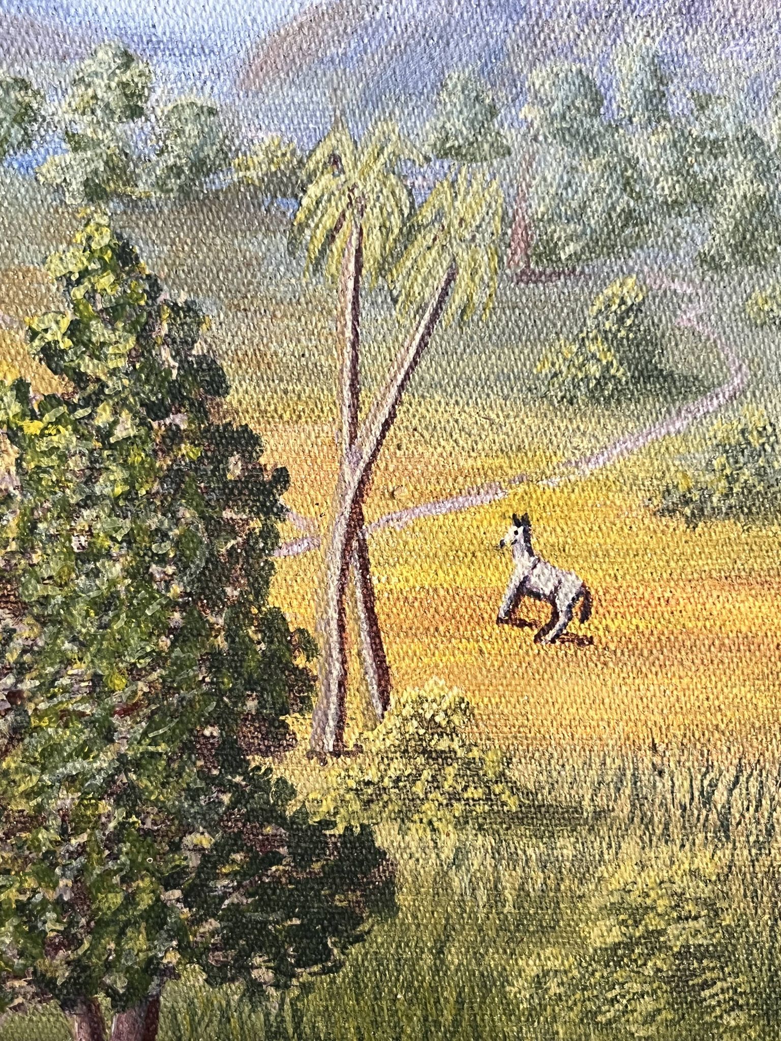 ROMME Joseph, animated naive landscape HST Haiti 20th century