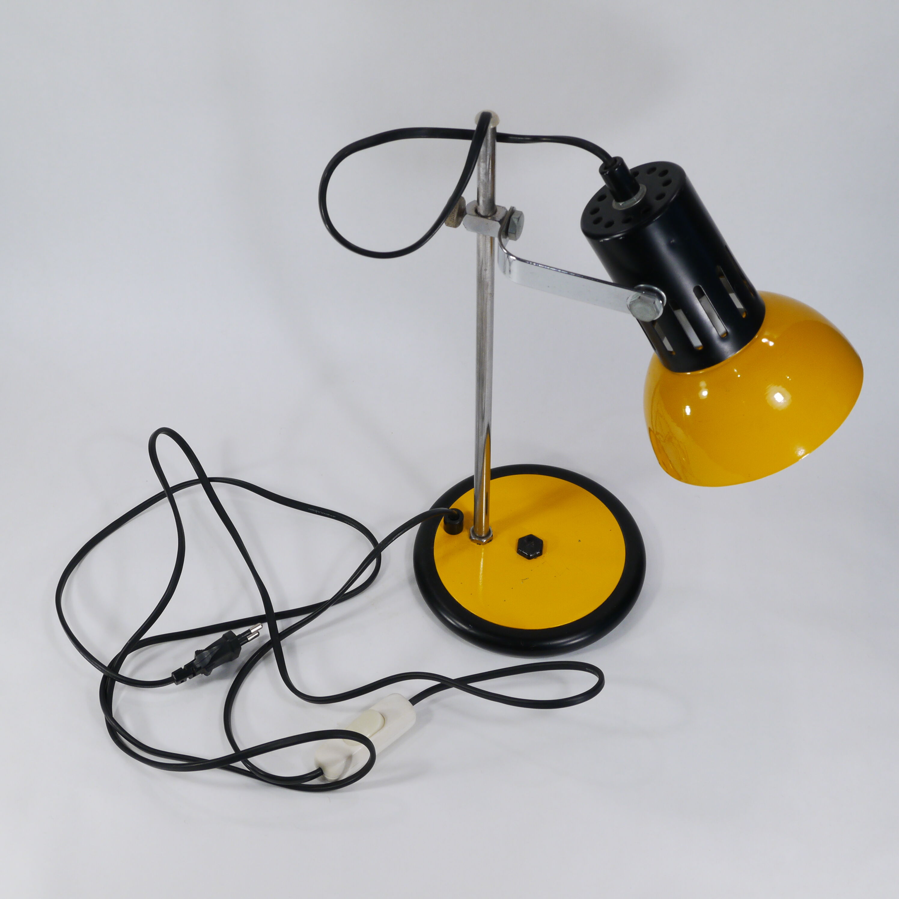 Yellow and black desk lamp
