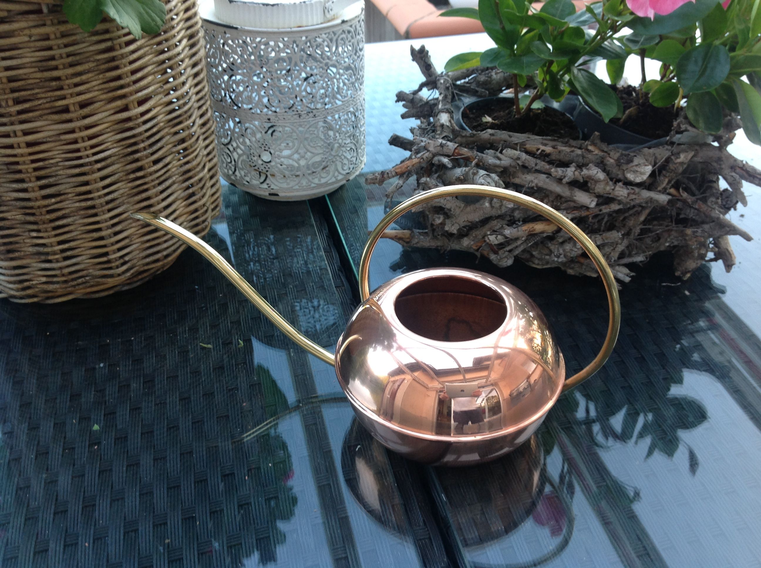 Watering can ball in red copper / vintage 60s-70s