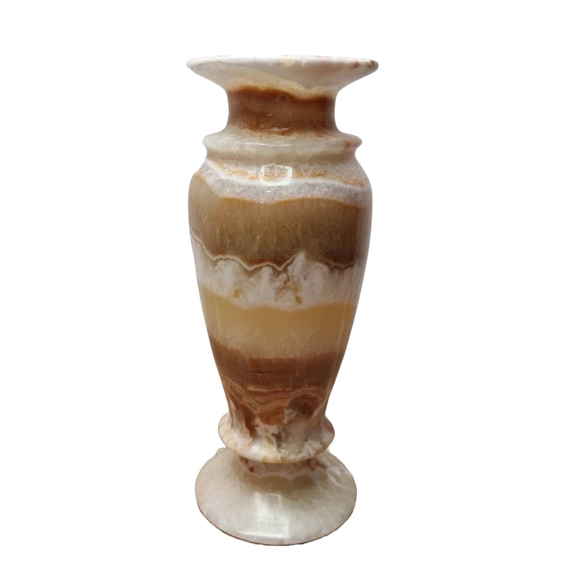 Vintage Large Onyx Marble Vase, 1980s