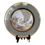 Assiette d'art traditionnel japonais Chokin édition limité numérotée (3472/7500) et signée.