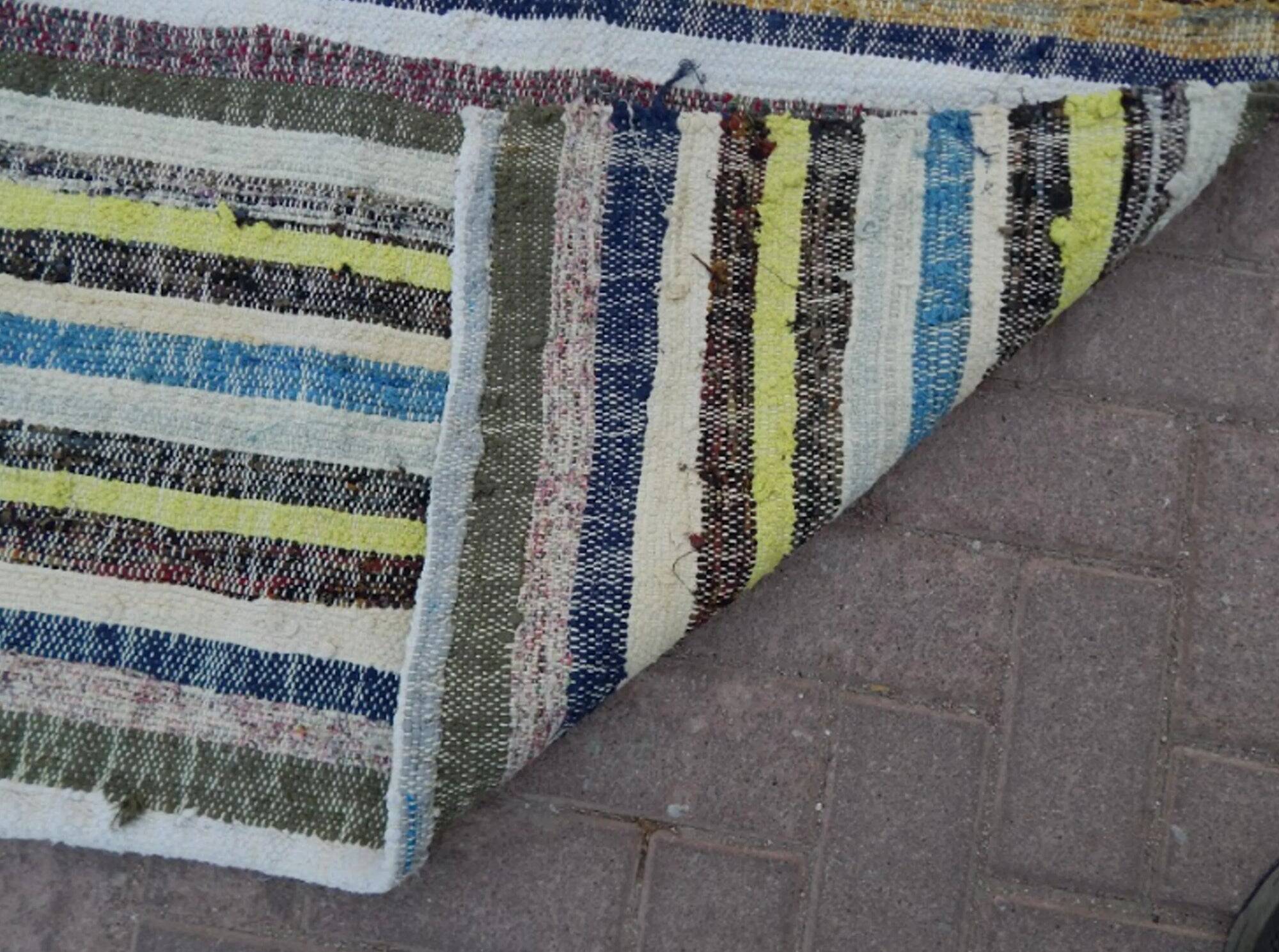 Vintage Turkish hallway rug 120x321 cm