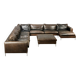 Grand modular leather sofa design for 12 people.