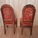 Pair of red velvet chairs