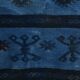 Blue Black Antique Turkish Runner Rug, 79x342Cm