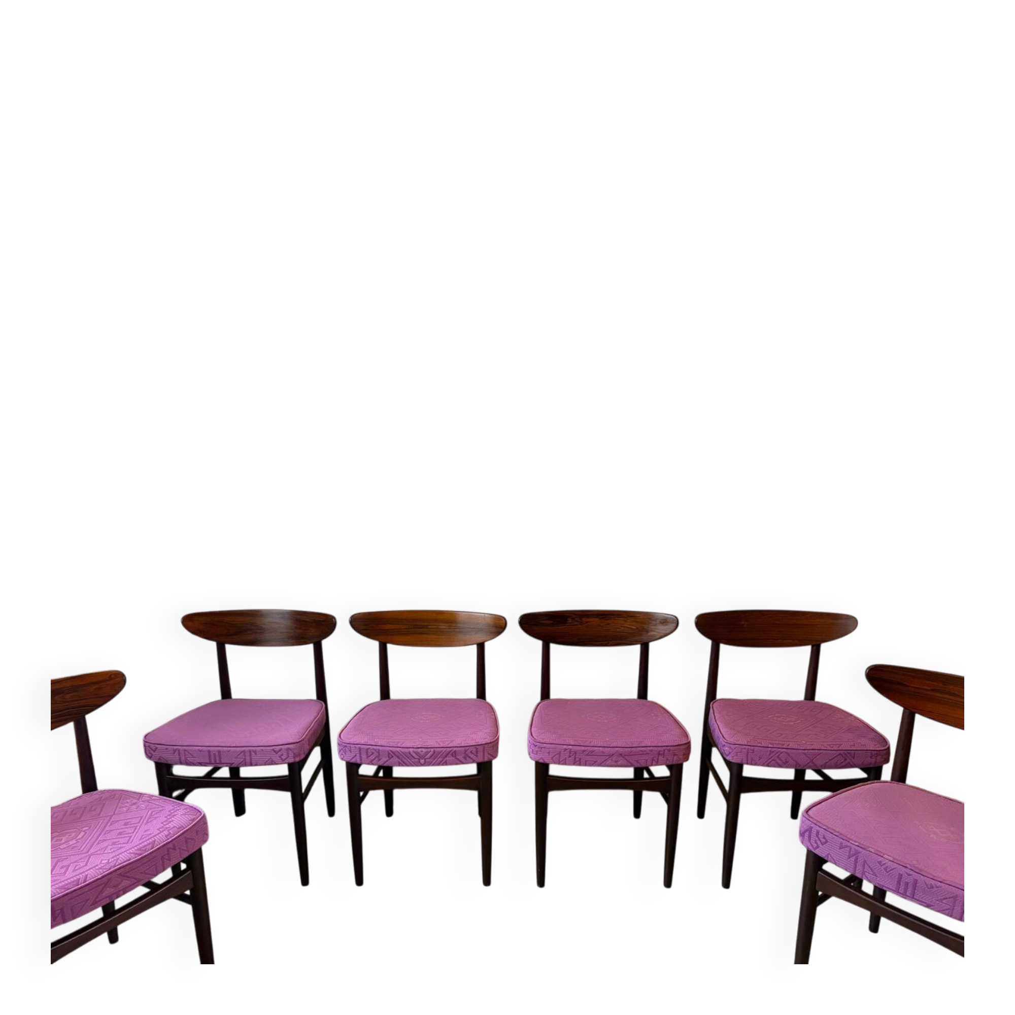6 chaises scandinaves en teck