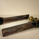 Pair of brass chenets
