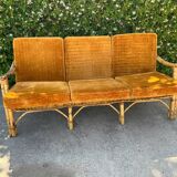 Bamboo sofa Dal Vera Italian design sofa 1970