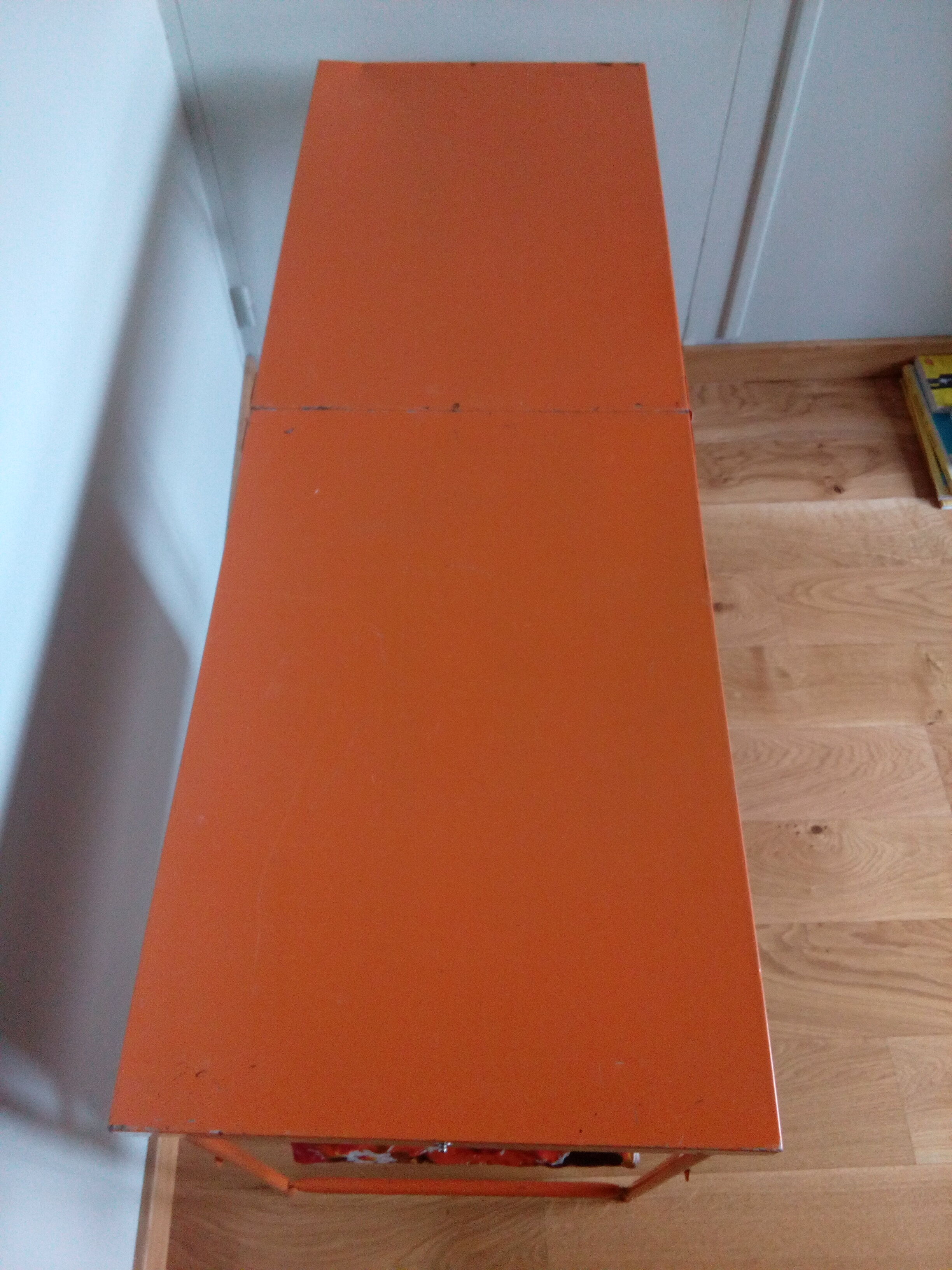 Table de camping pliante orange