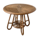 Round rattan coffee table