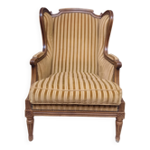 Large Louis XVI style wing chair