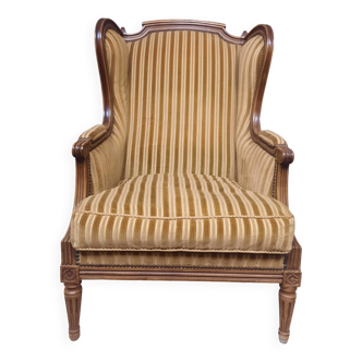 Large Louis XVI style wing chair