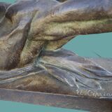 Buste, athlète masculin en terre cuite, Ugo Cipriani