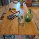 Large solid oak farmhouse table with two drawers 260 cm x 100 cm