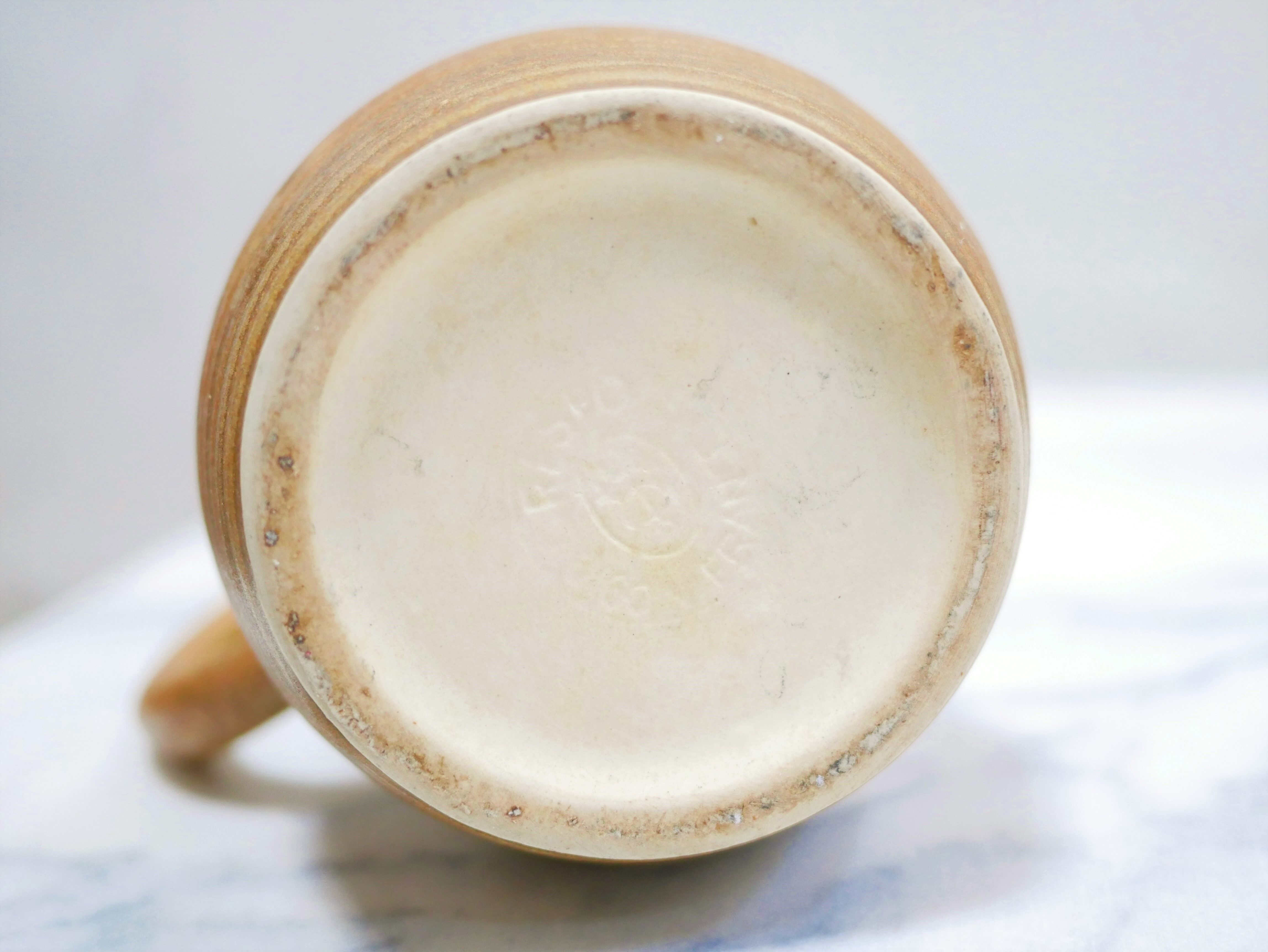 Vintage stoneware pitcher by the digoin factory, France