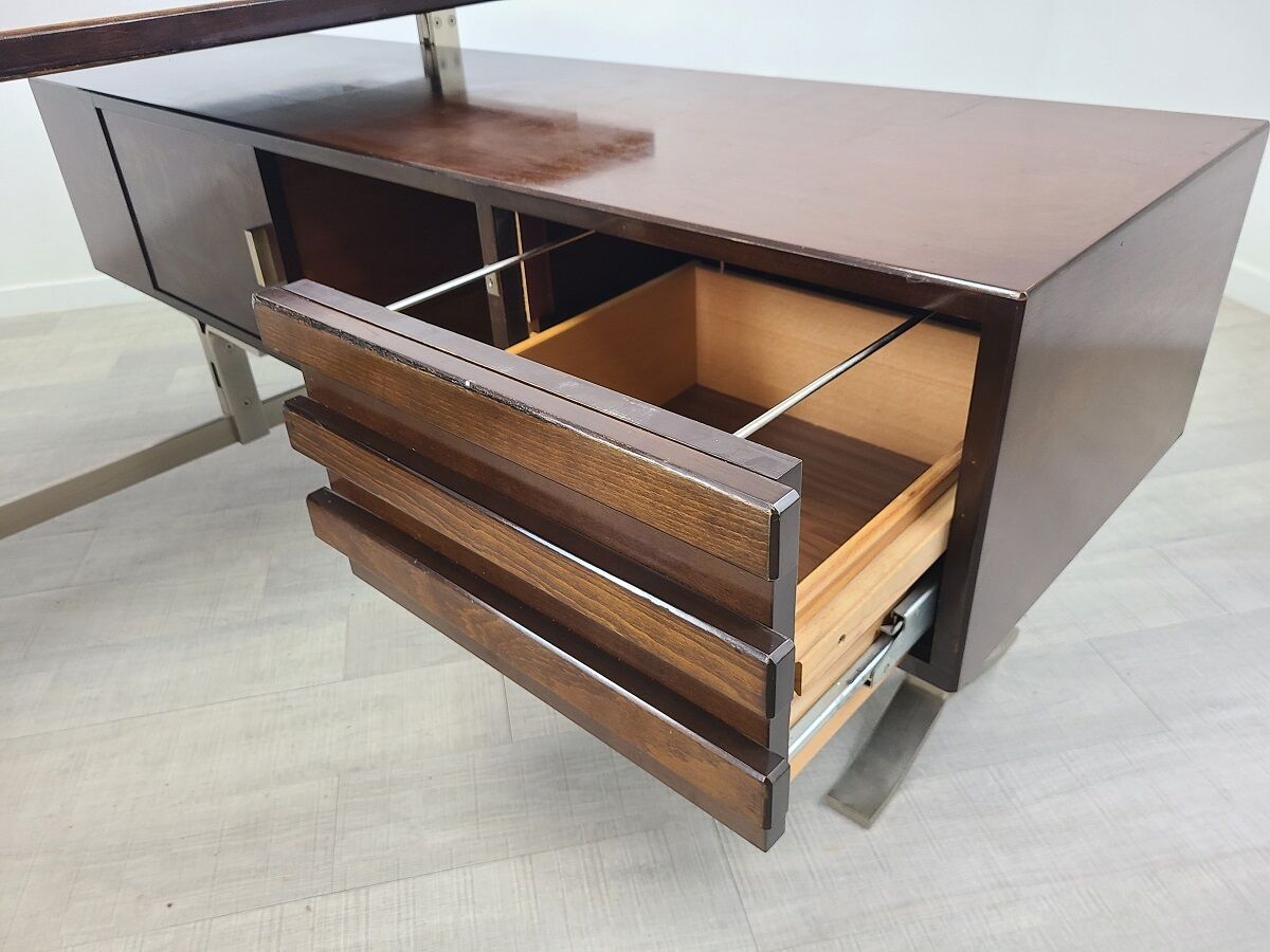 Design corner desk Gianni Moscatelli rosewood vintage 70s