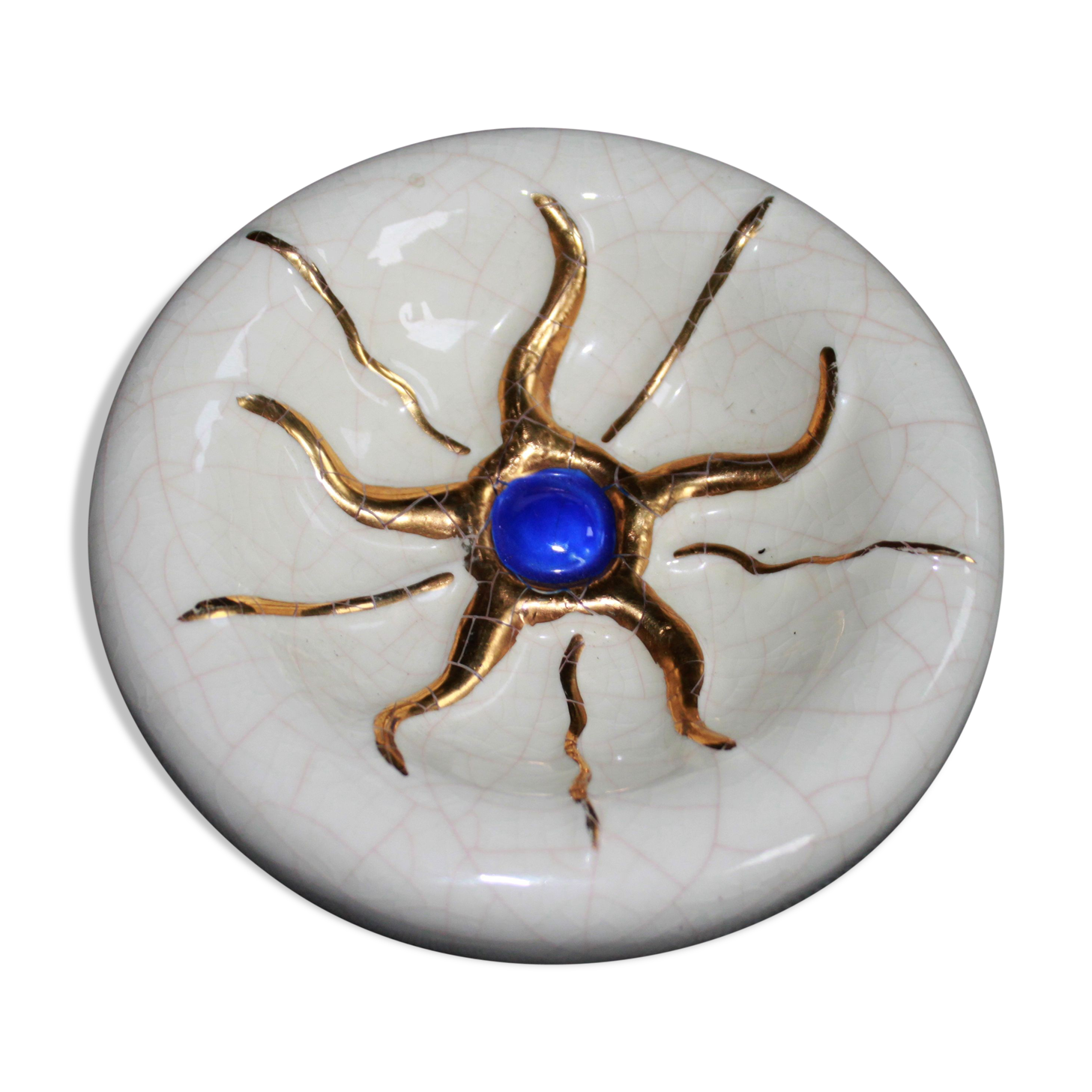 Earthenware trinket bowl,Emaux de Longwy, 70