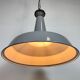 Large Industrial British Grey Enamel Factory Pendant Lamp from Benjamin, 19