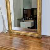 Antique mirror 19th century gilded carved frame 82 x 66 cm
