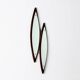 Italian sculptural wall mirror in wood from the 1960s.