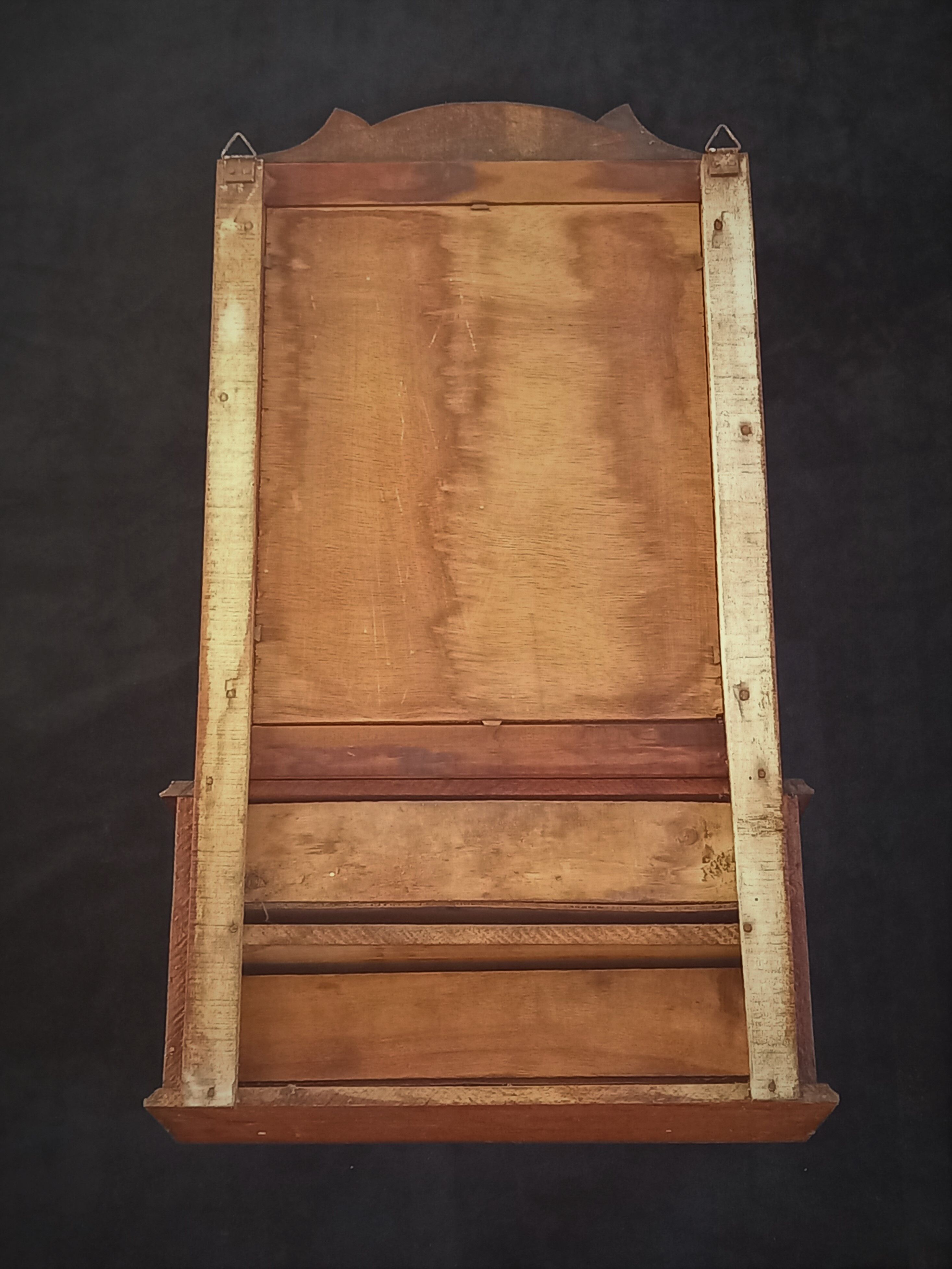 Art deco wall cabinet with mirror and two drawers