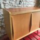 Vintage storage cabinet sliding doors feet compass