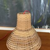 Vintage rattan hanging lamp