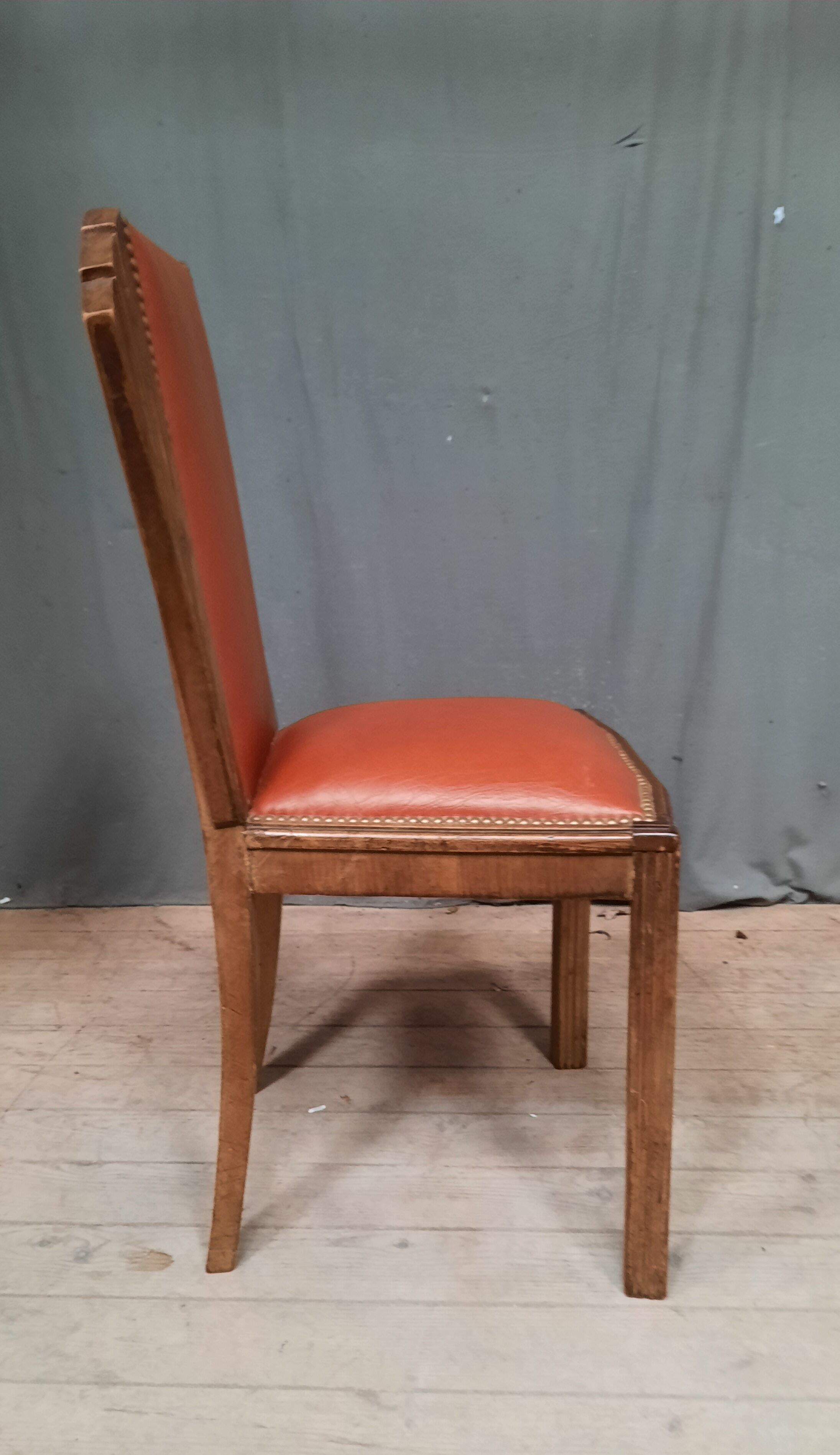 Series of 6 art deco chairs