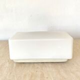 Vintage wall lamp in opaline and metal