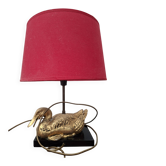 Hollywood Regency duck lamp in bronze