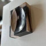 Symmetrical multicolored petrified wood soap dish