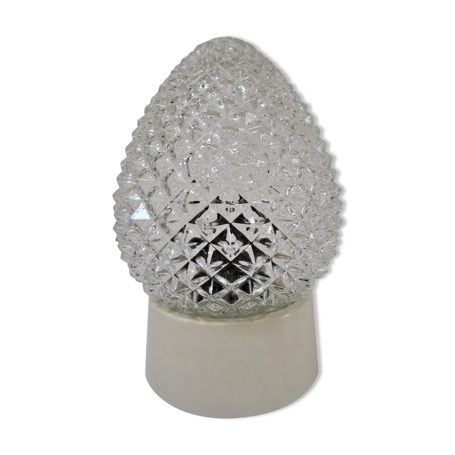 Vintage glass pine cone lamp 1970