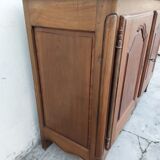 Louis XV style rustic buffet in solid walnut