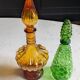 Pair of vintage Empoli style carafes from the 70s.