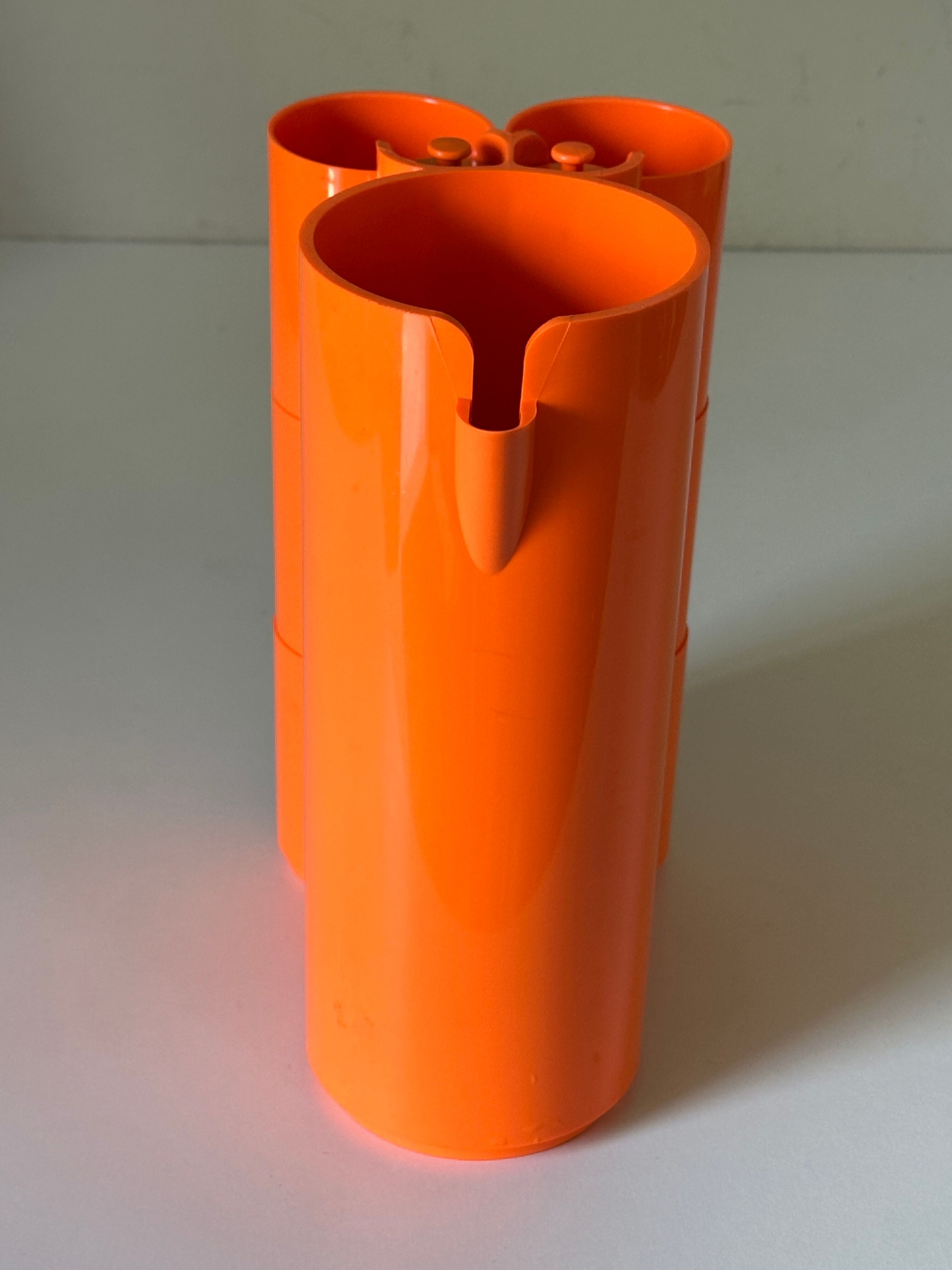 Orange plastic service vintage design orange 70 years