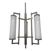 Lustre/suspension tubulaire chromé de style Bauhaus, design unique, années 1930 - fonctionnalisme